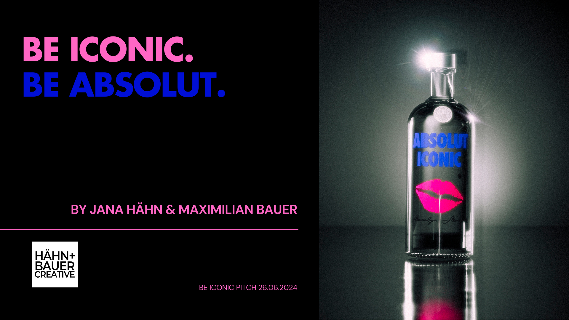 ABSOLUT BE ICONIC - ADVERTISMENT PITCH